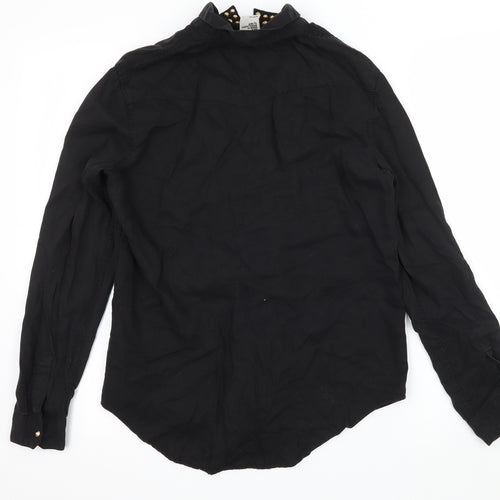H&M Womens Black   Basic Blouse Size 6