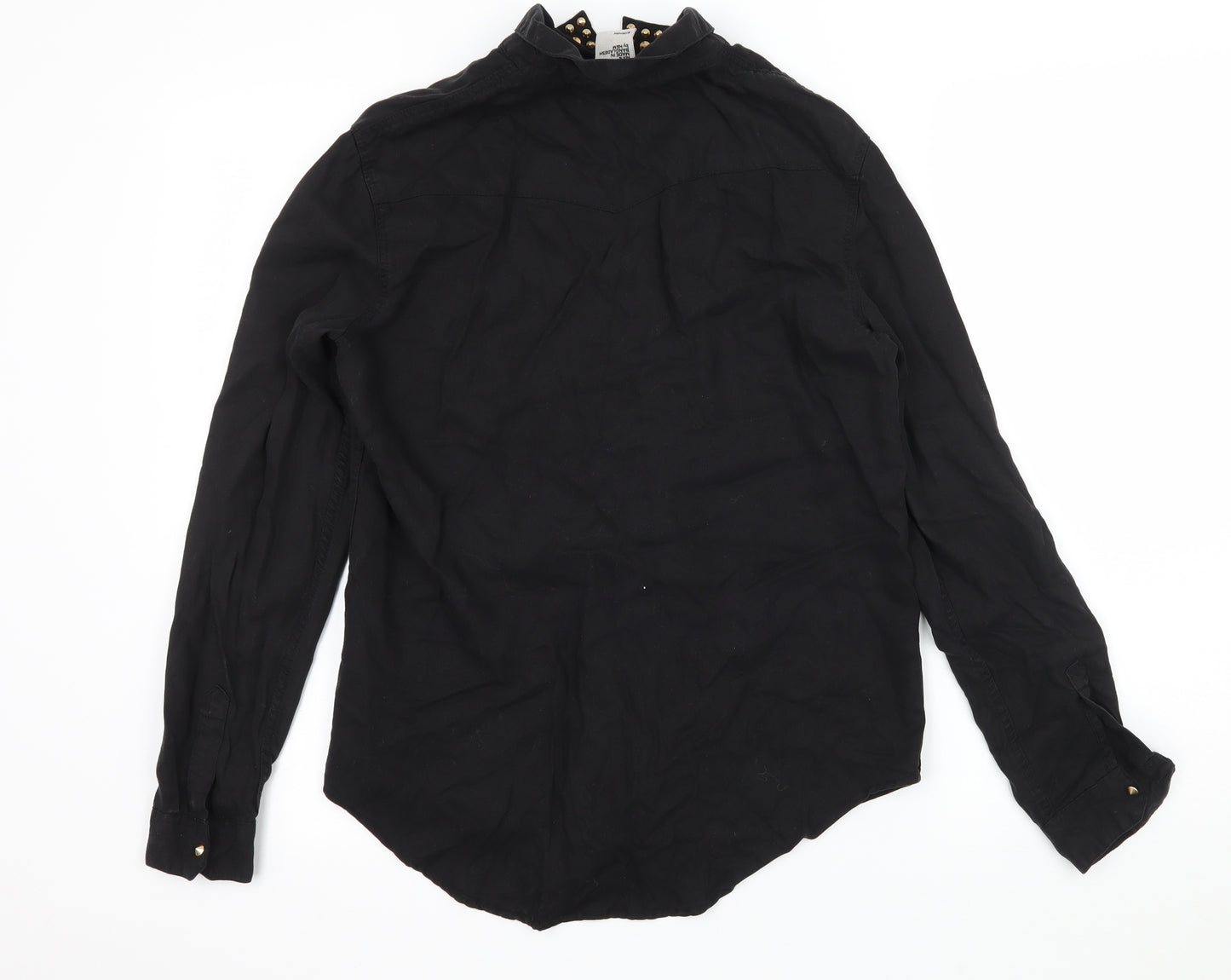 H&M Womens Black   Basic Blouse Size 6
