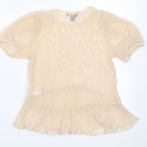 Primark Womens Beige Floral  Basic Blouse Size XS