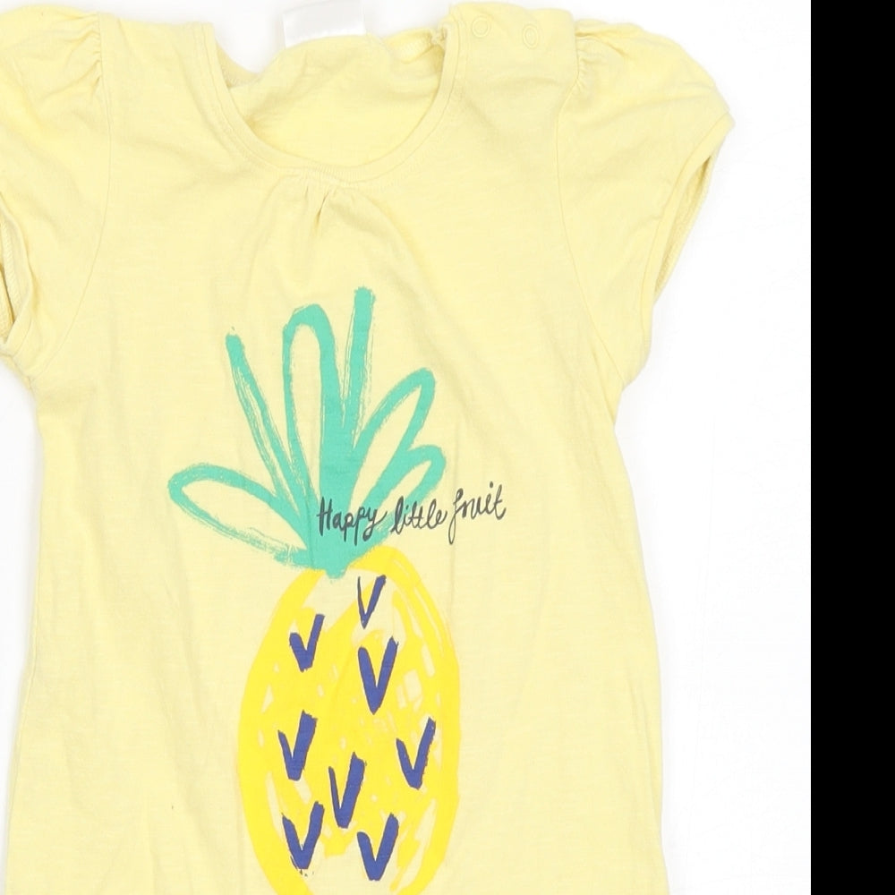 NEXT Girls Yellow   Romper One-Piece Size 12-18 Months  - Pineapple