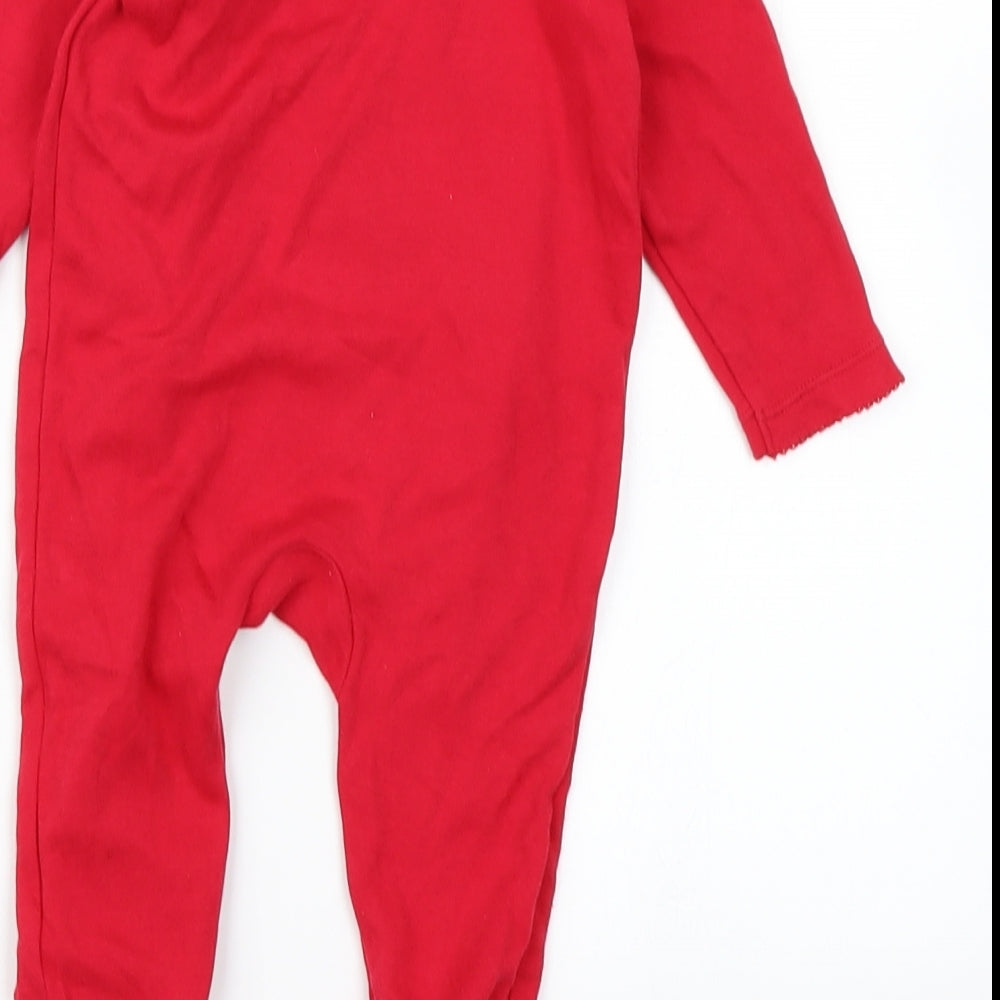 George Girls Red   Babygrow One-Piece Size 3-6 Months  - My First Christmas