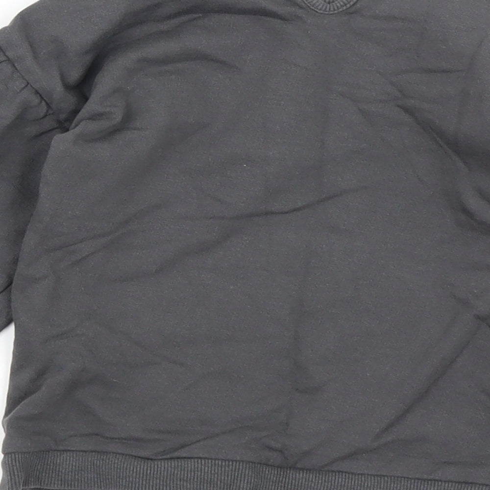 George Girls Grey   Basic T-Shirt Size 12-18 Months  - Disney Mickey Mouse Christmas