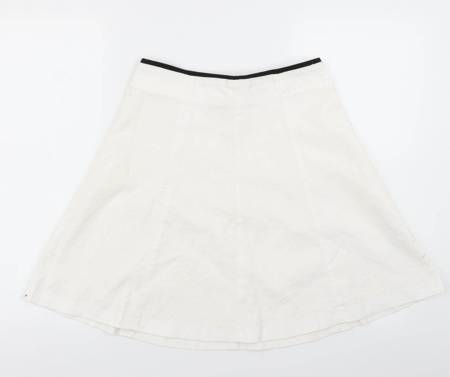 Zara Womens White   A-Line Skirt Size M