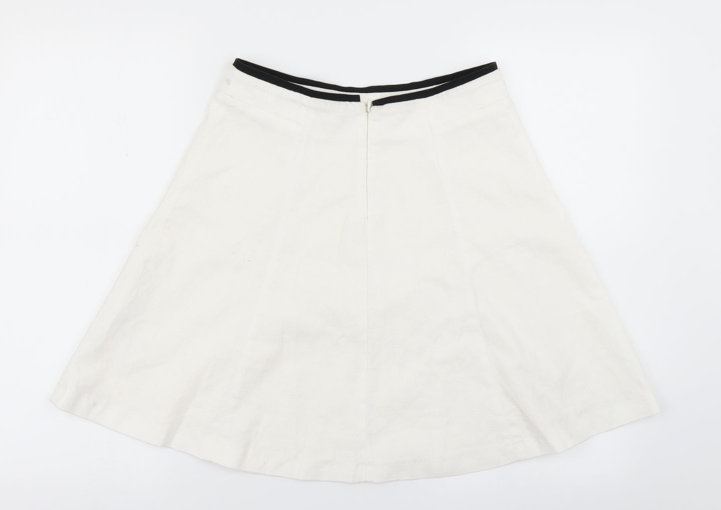 Zara Womens White   A-Line Skirt Size M