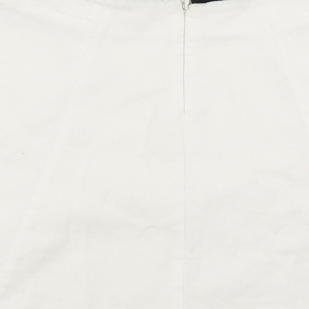Zara Womens White   A-Line Skirt Size M