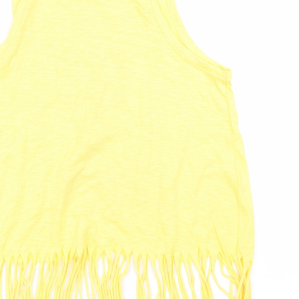 Brave Soul Womens Yellow   Cropped Tank Size XS