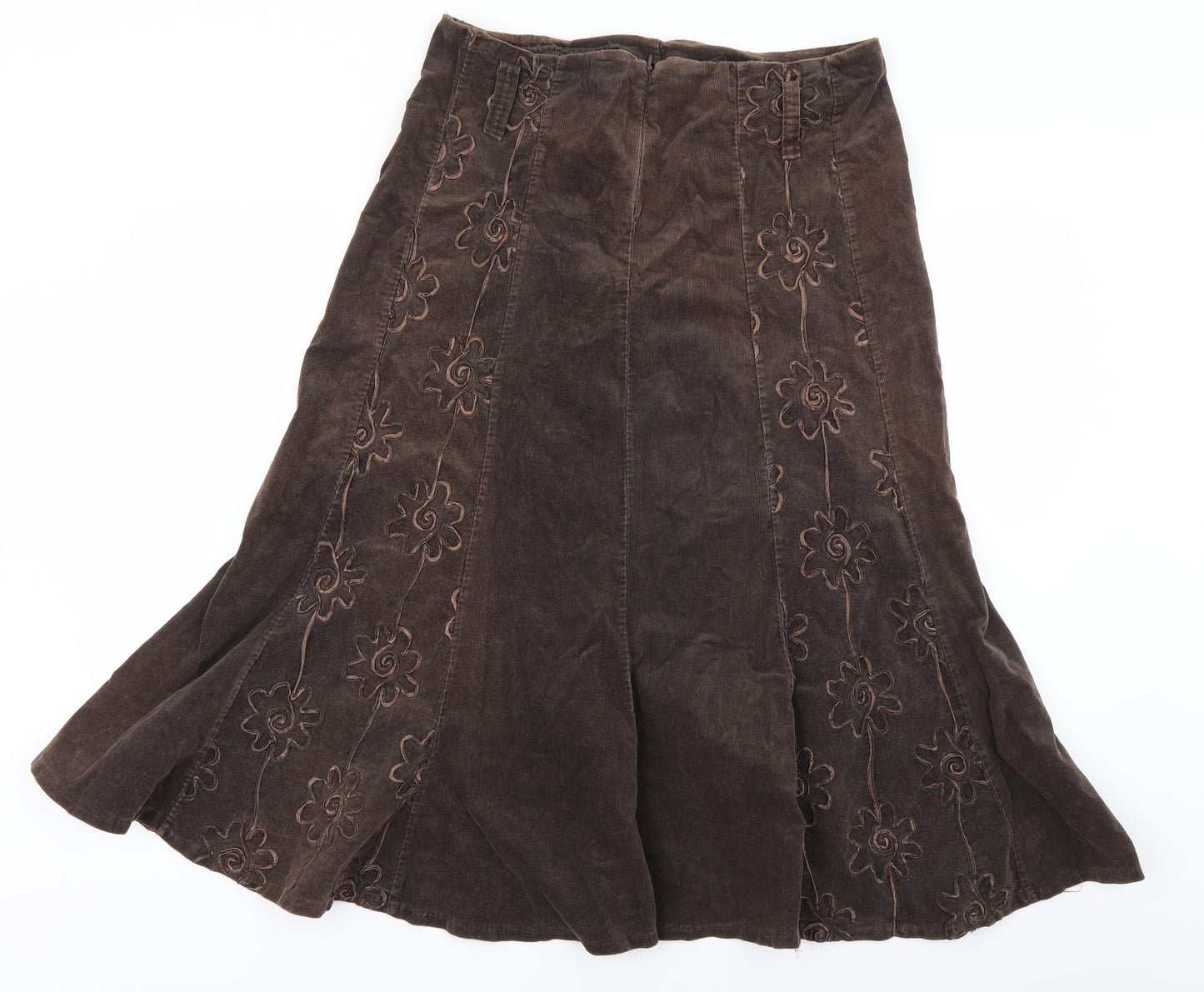 Preworn Womens Brown  Corduroy A-Line Skirt Size 32 in