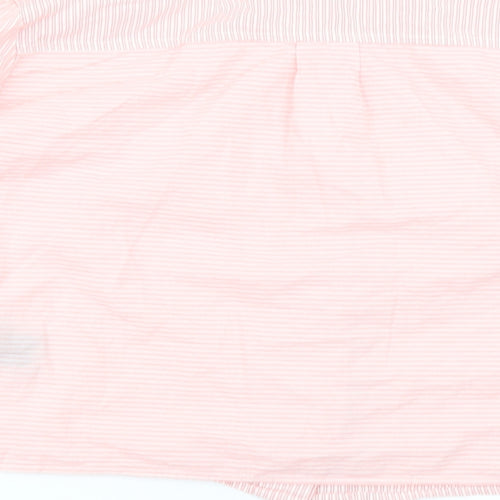 girl krazy Womens Pink Striped  Cropped Button-Up Size S