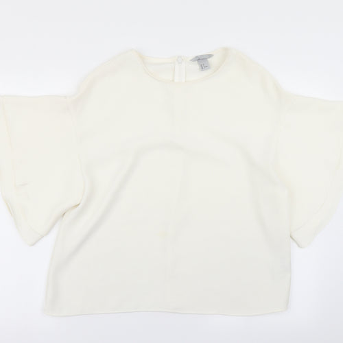 H&M Womens White   Basic Blouse Size 8