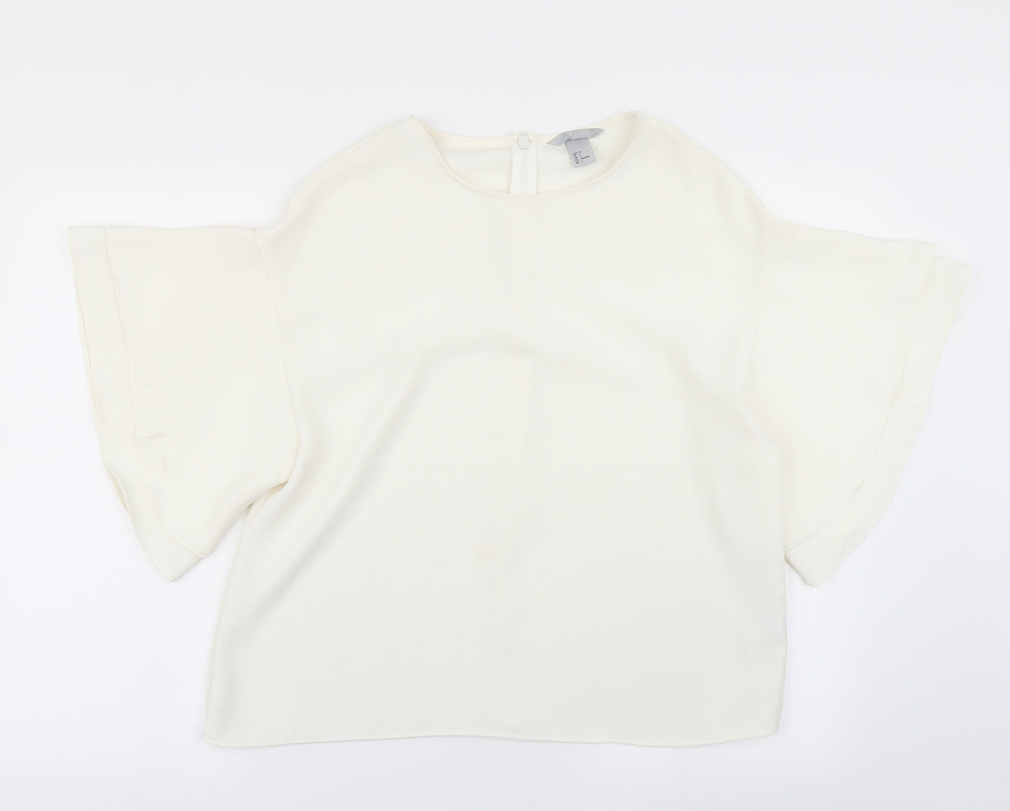 H&M Womens White   Basic Blouse Size 8
