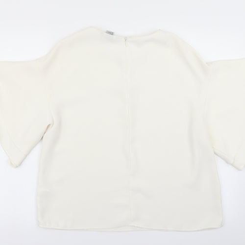 H&M Womens White   Basic Blouse Size 8