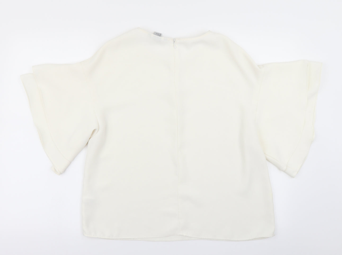 H&M Womens White   Basic Blouse Size 8