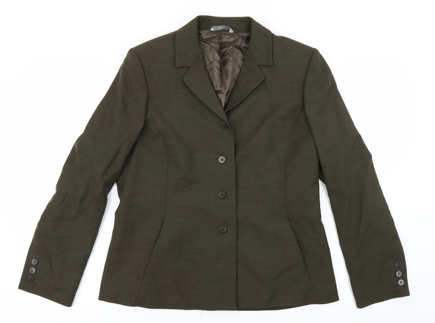 St Michael Womens Green   Jacket Blazer Size 12