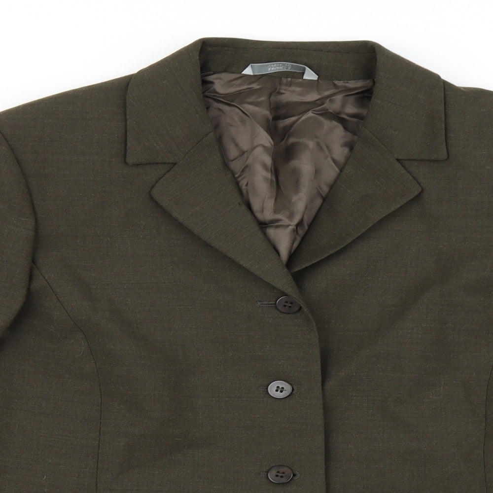 St Michael Womens Green   Jacket Blazer Size 12