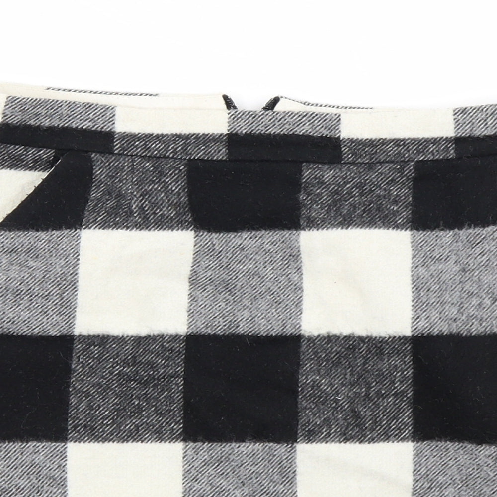 Topshop Womens Blue Check  A-Line Skirt Size 10