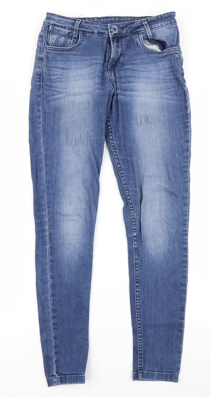 X'pose Attitude Womens Blue Denim Skinny Jeans Size 28 in L28 in