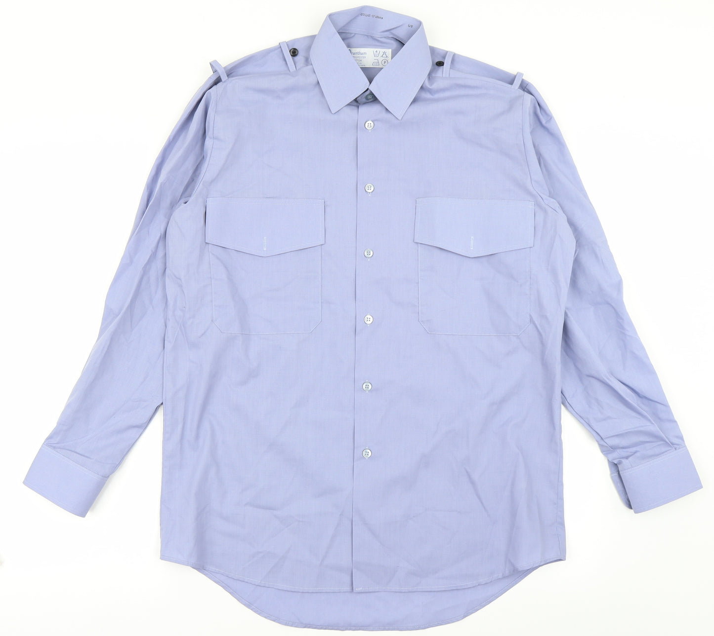 Grantham Mens Blue    Dress Shirt Size 15