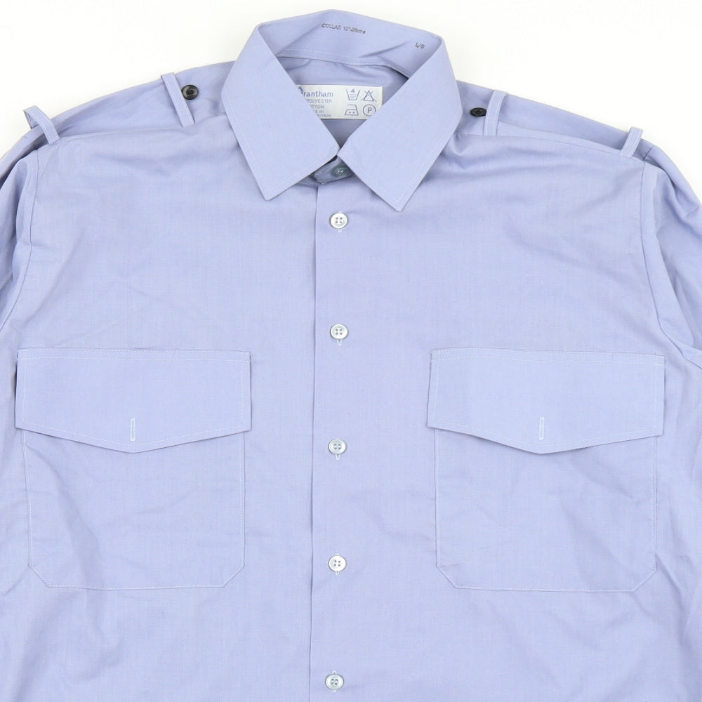 Grantham Mens Blue    Dress Shirt Size 15