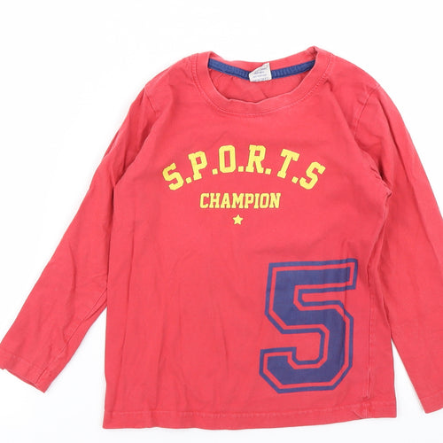 Taeko kids Boys Red   Basic T-Shirt Size 4-5 Years