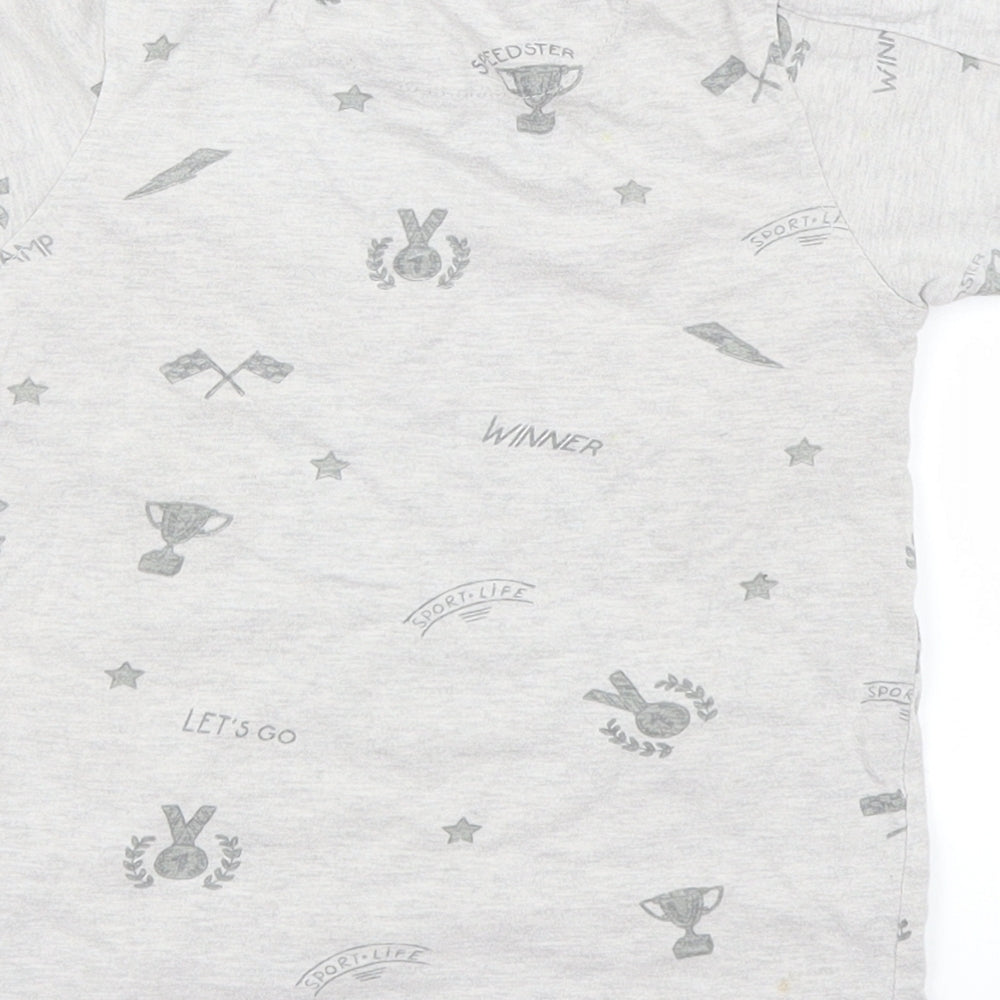 Max boys Boys Grey   Basic T-Shirt Size 3-4 Years  - Grandprix