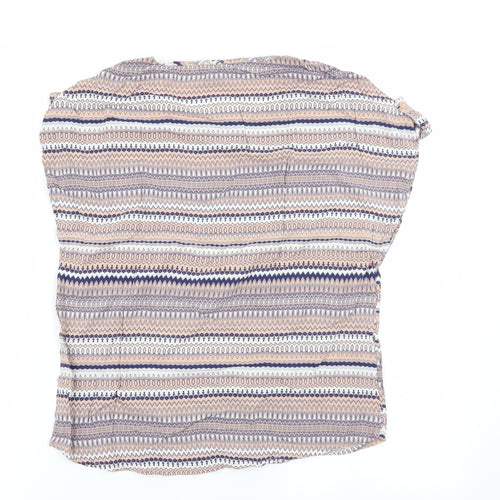 Primark Womens Brown Striped  Basic Blouse Size 6