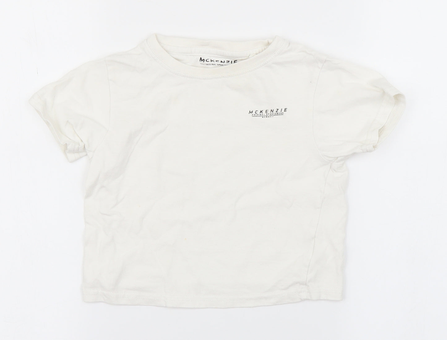 McKenzie Boys White   Basic T-Shirt Size 5-6 Years
