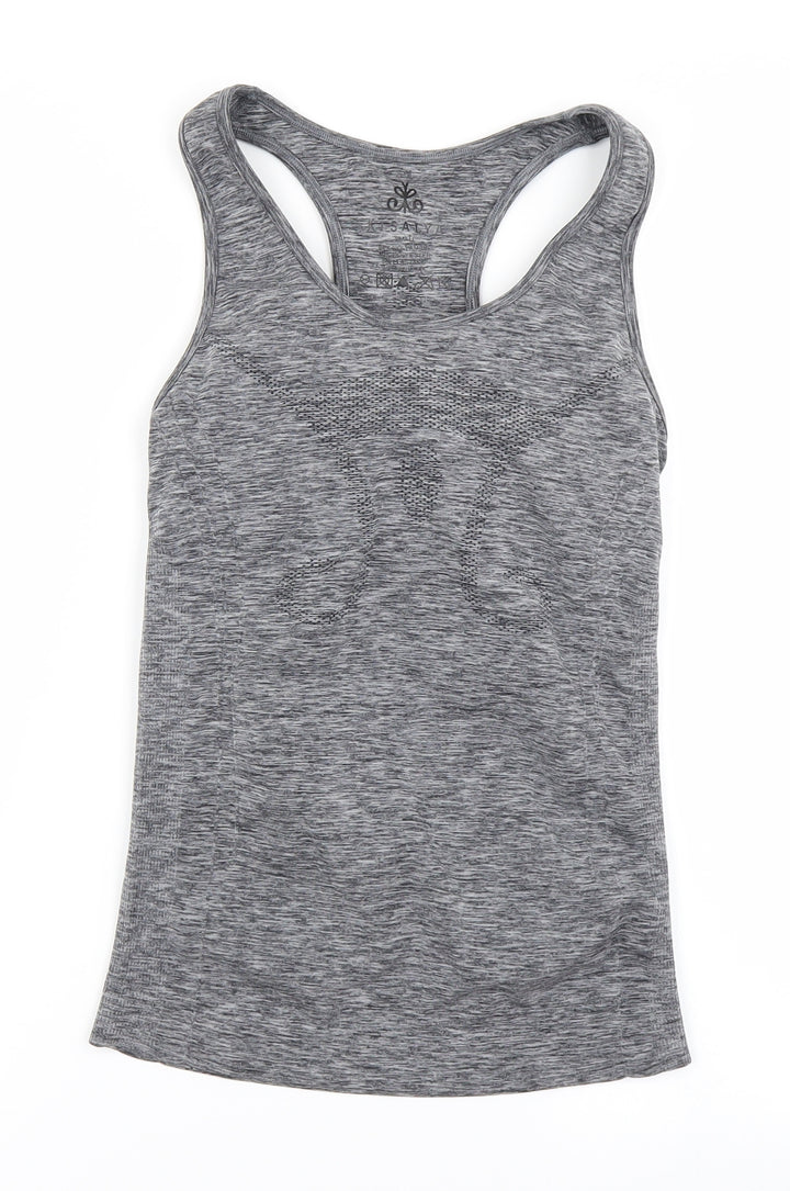 Kisaiya Womens Grey Basic Tank Size S