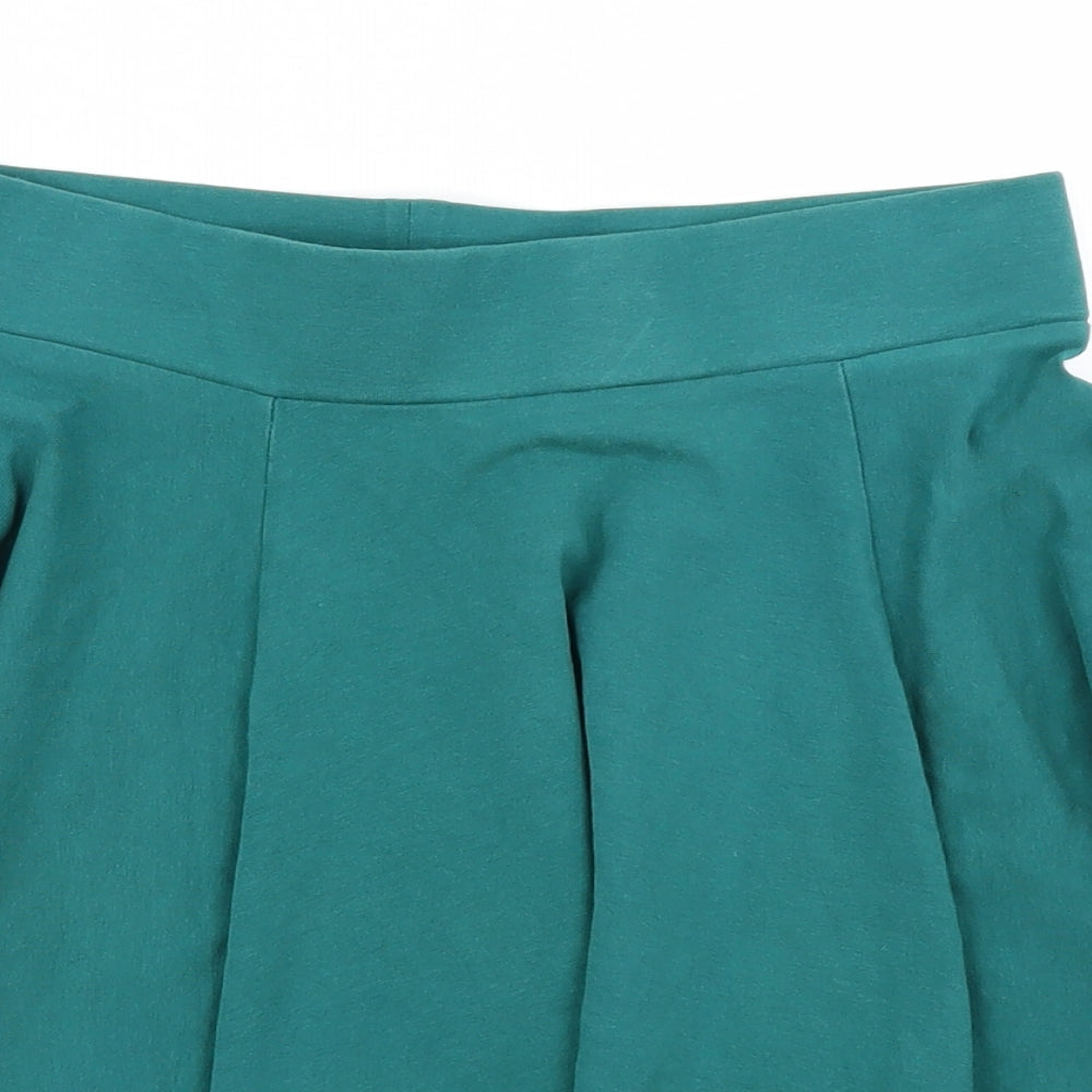 Divided Womens Green   Pleated Skirt Size 8