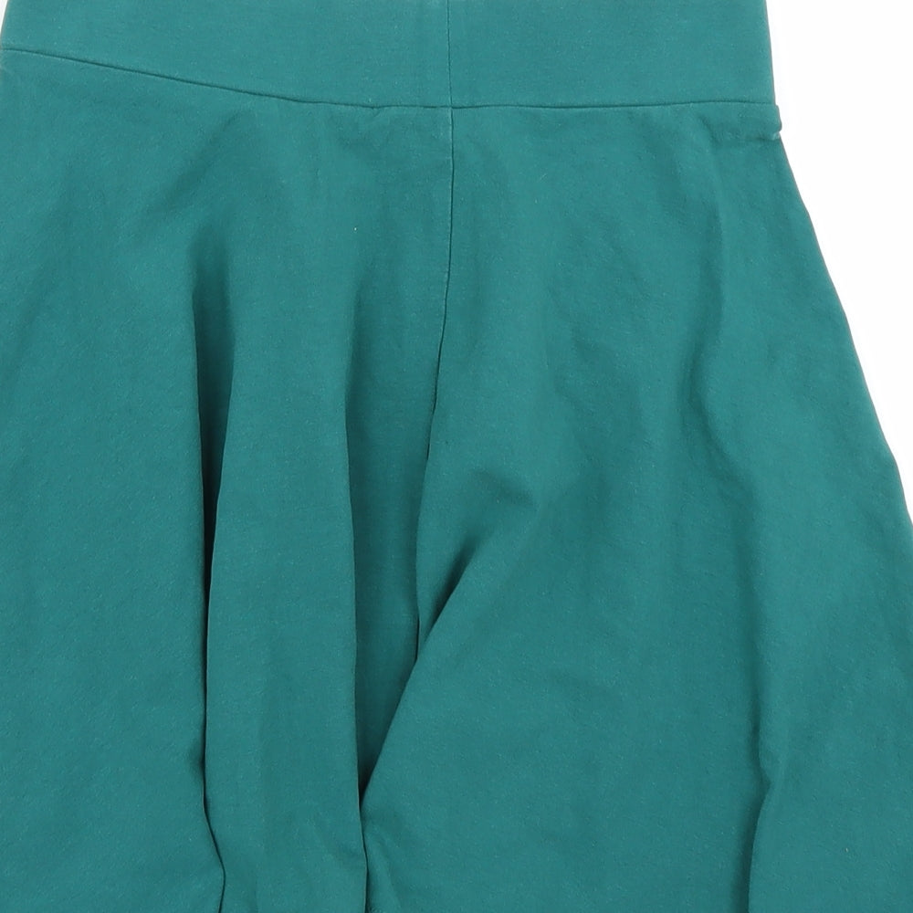 Divided Womens Green   Pleated Skirt Size 8