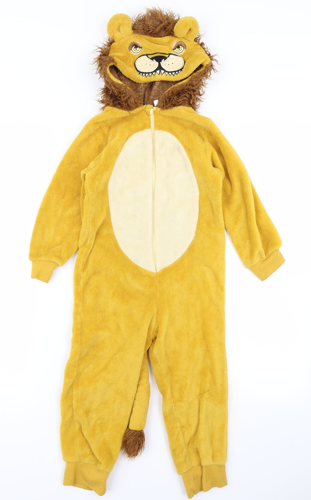 H&M Boys Yellow Solid Fleece  One Piece Size 3-4 Years  - Lion