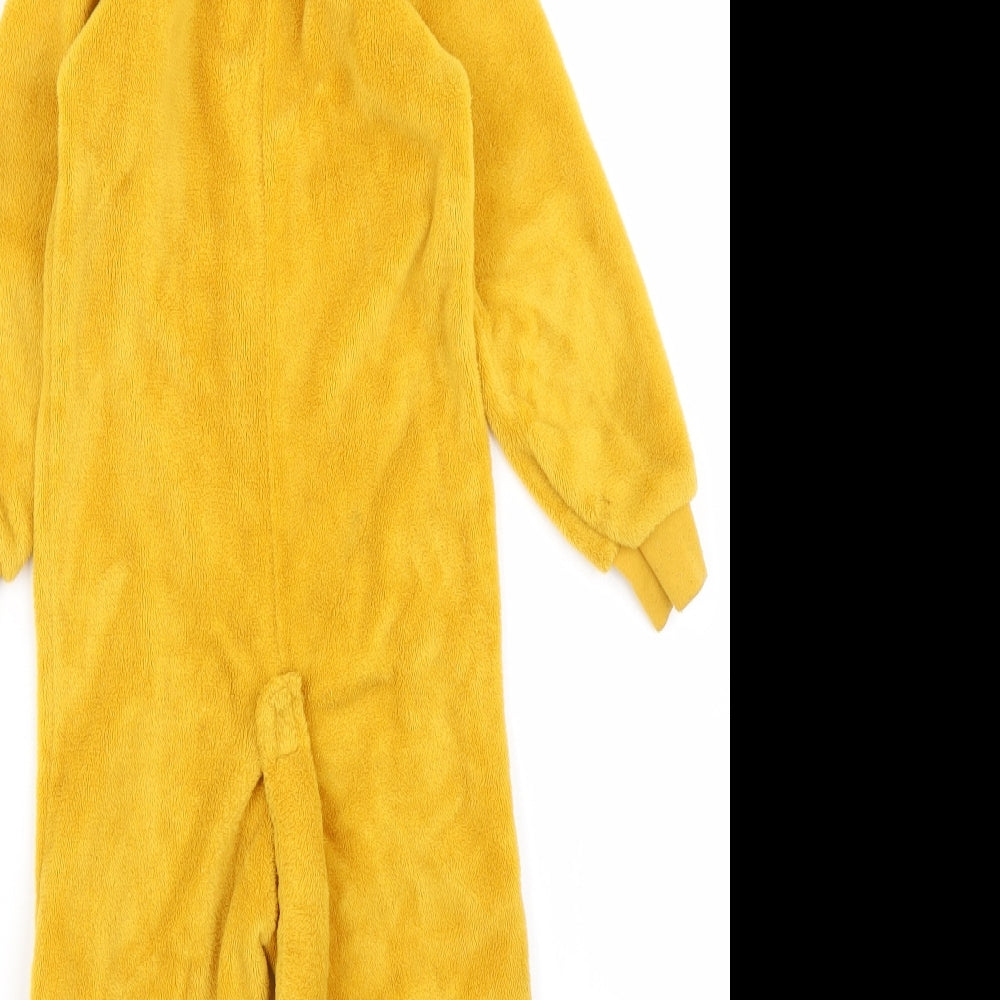 H&M Boys Yellow Solid Fleece  One Piece Size 3-4 Years  - Lion