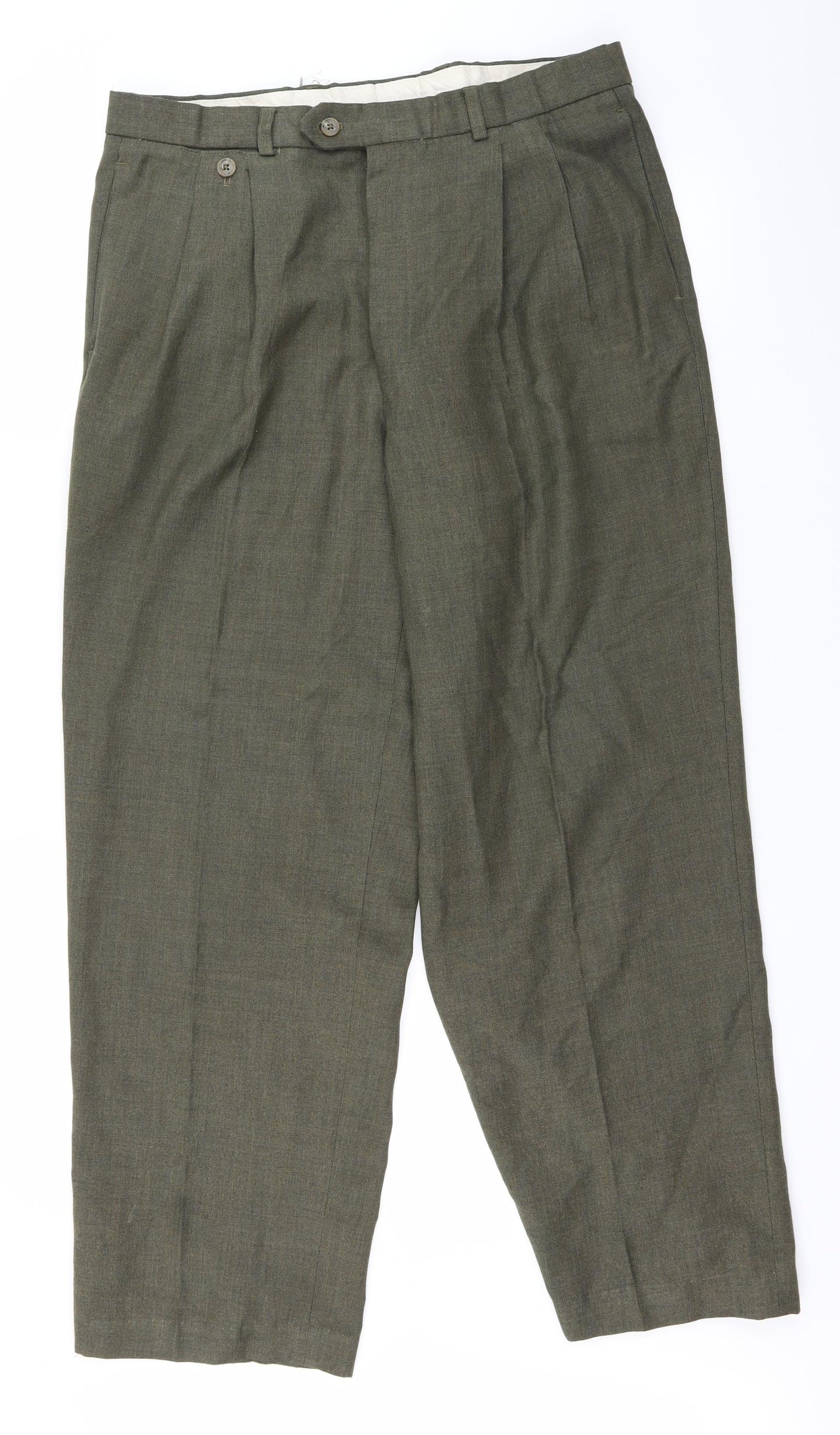 St Michael Mens Green   Trousers  Size 34 in L33 in