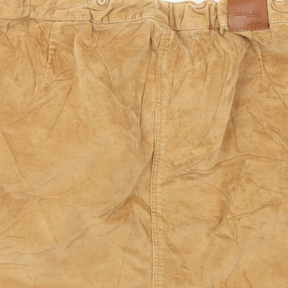 Zara Girls Girls Brown   A-Line Skirt Size 9-10 Years