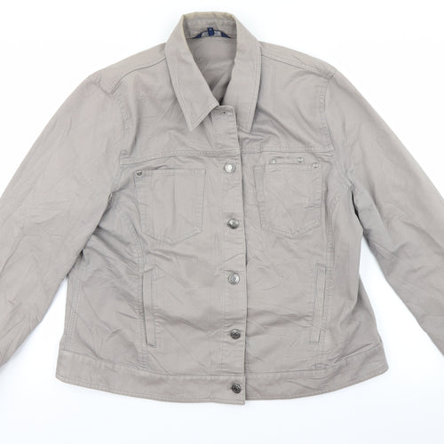 Maine Womens Grey  Denim Jacket  Size 18