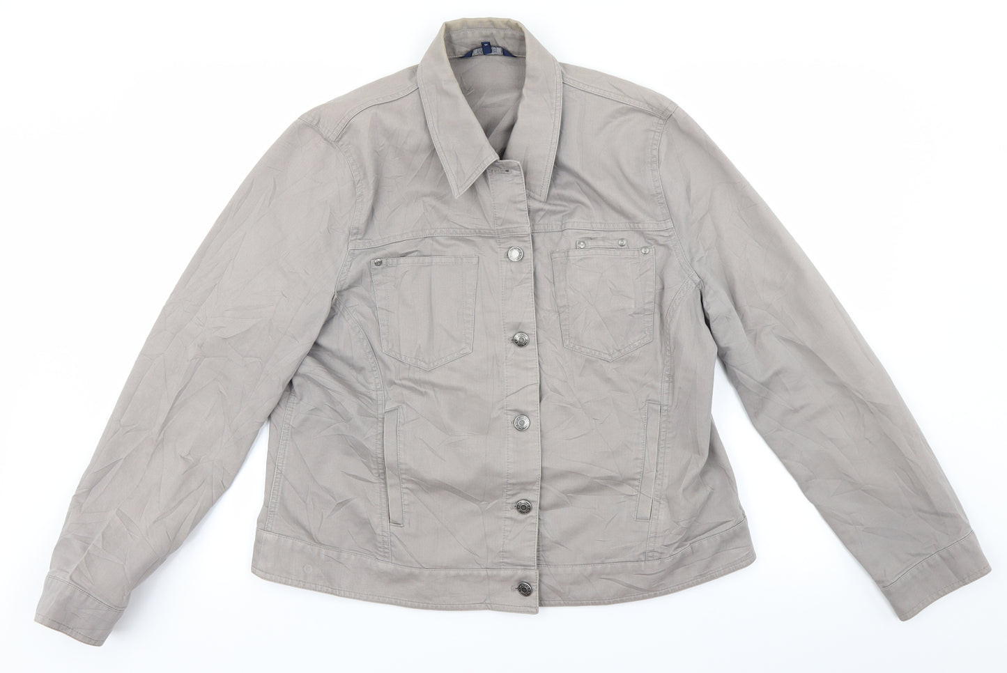 Maine Womens Grey  Denim Jacket  Size 18