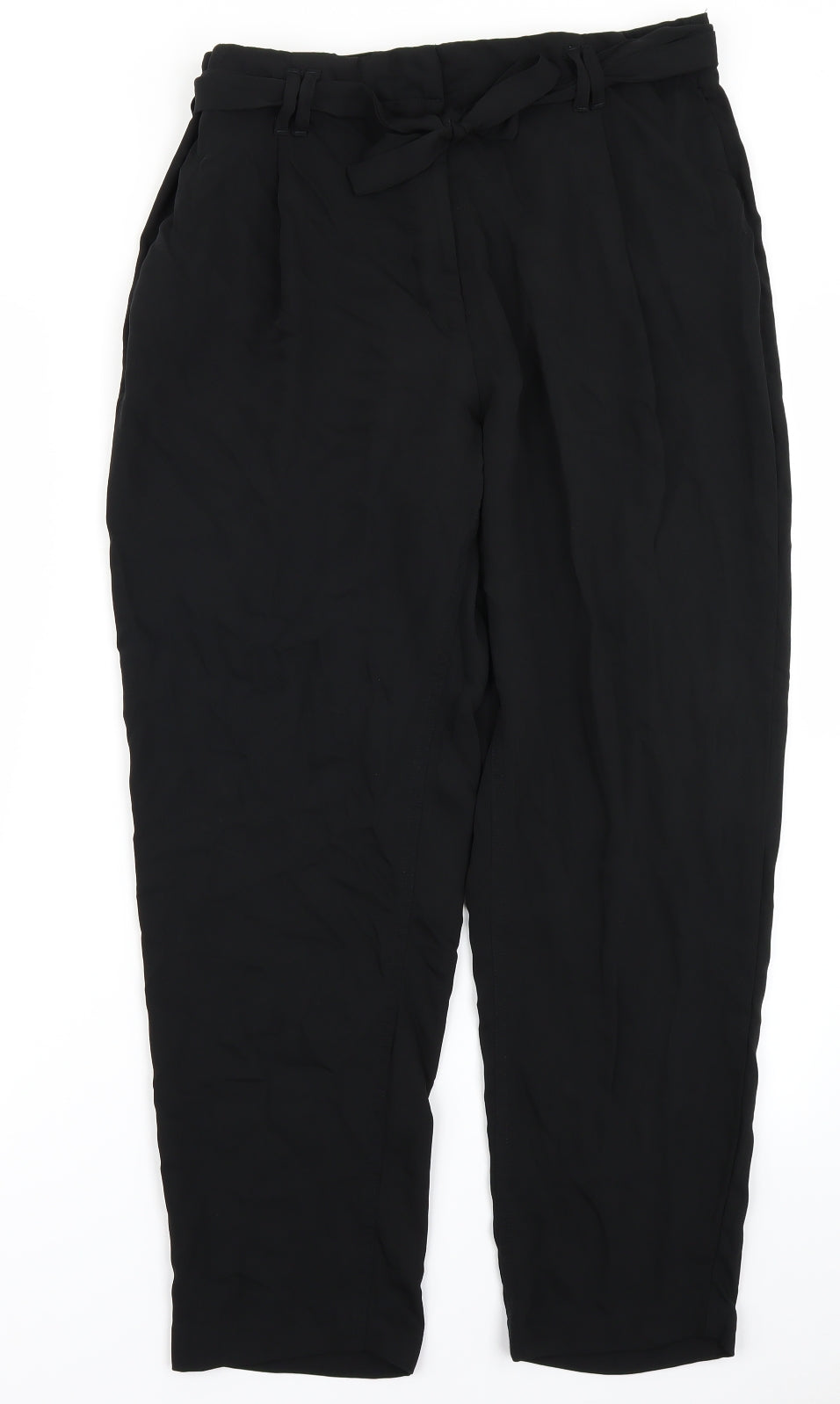 H&M Womens Black   Trousers  Size 14 L24 in