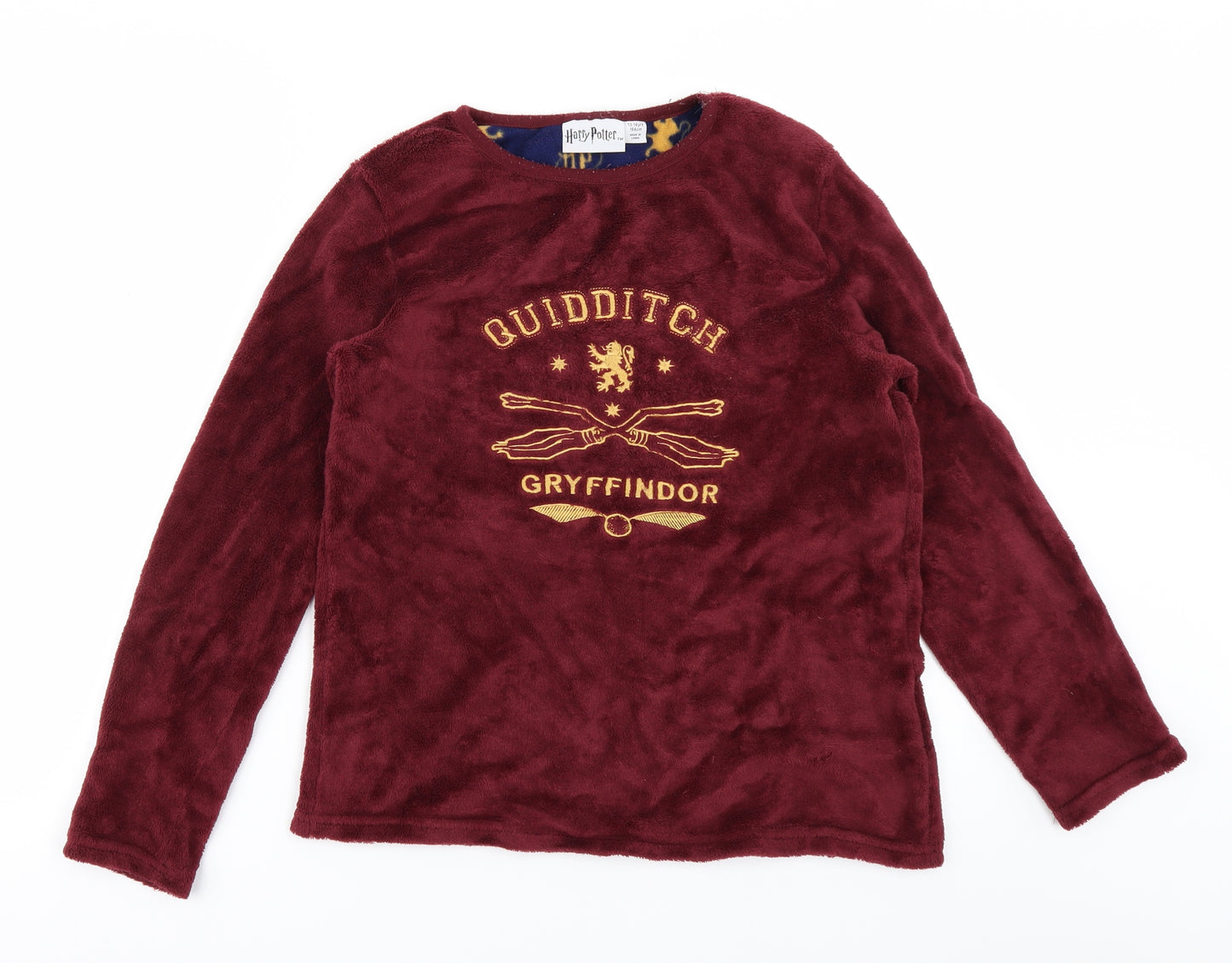 Primark Boys Purple Solid   Pyjama Top Size 13-14 Years  - Harry Potter