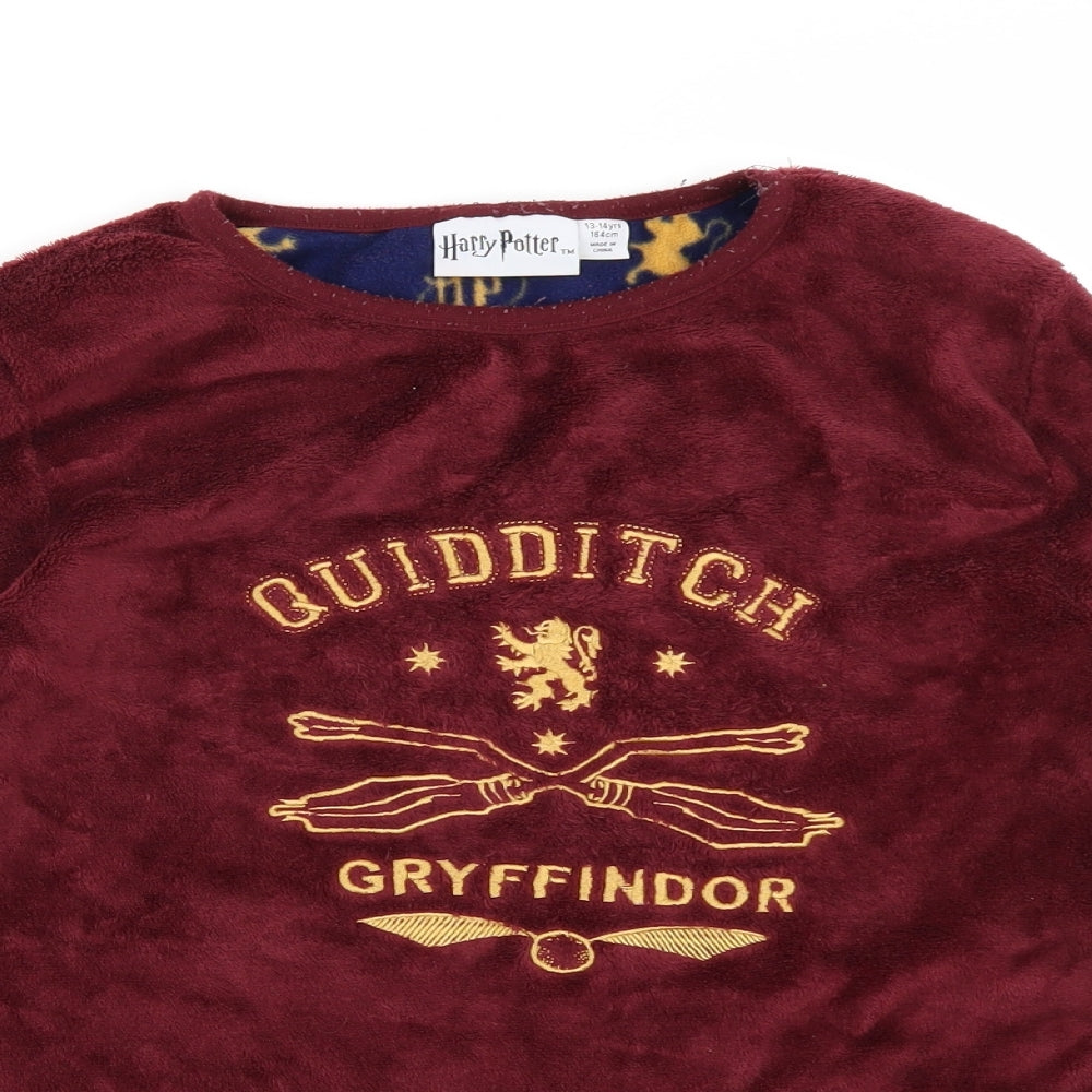 Primark Boys Purple Solid   Pyjama Top Size 13-14 Years  - Harry Potter