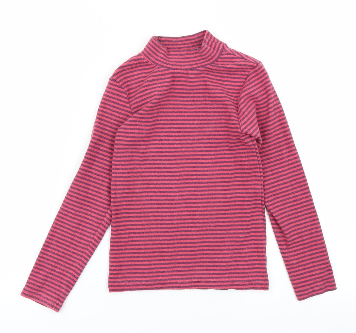 NEXT Girls Pink Striped  Basic T-Shirt Size 7 Years