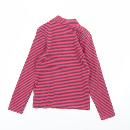 NEXT Girls Pink Striped  Basic T-Shirt Size 7 Years