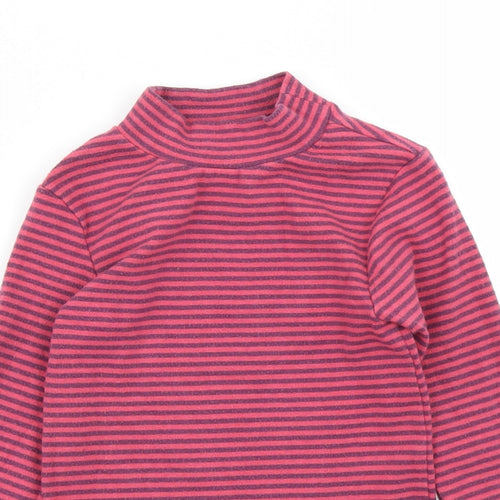 NEXT Girls Pink Striped  Basic T-Shirt Size 7 Years