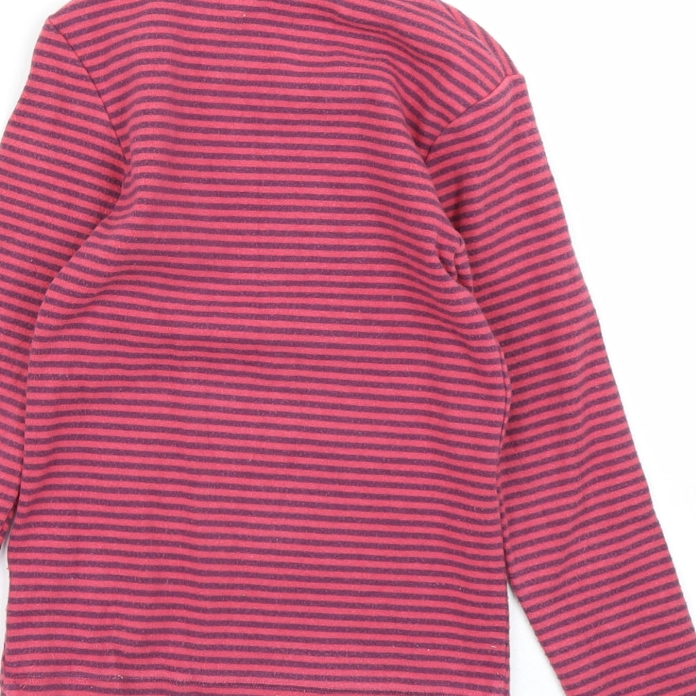 NEXT Girls Pink Striped  Basic T-Shirt Size 7 Years