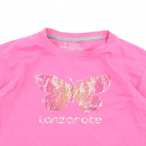 Lanzatextil Girls Pink   Basic T-Shirt Size 6 Years