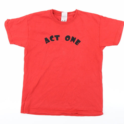 Fruit of the Loom Boys Red   Basic T-Shirt Size 9-10 Years