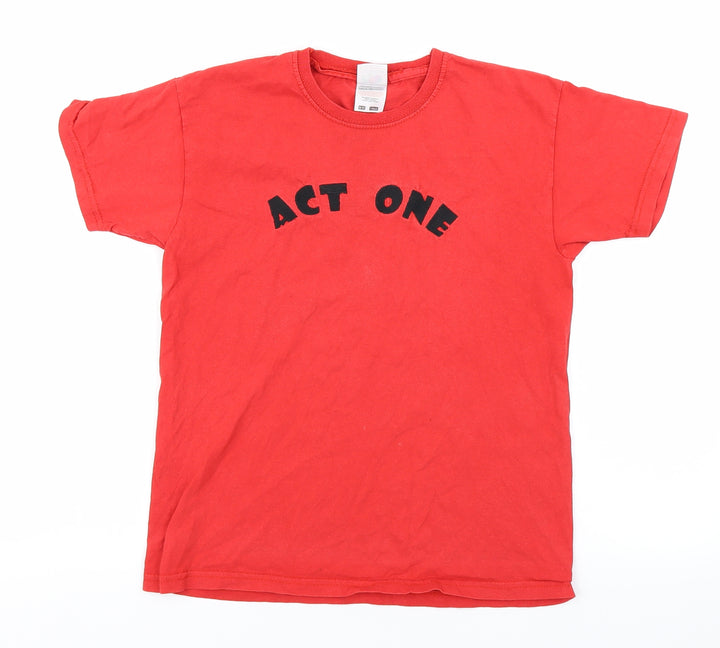Fruit of the Loom Boys Red Basic T-Shirt Size 9-10 Years