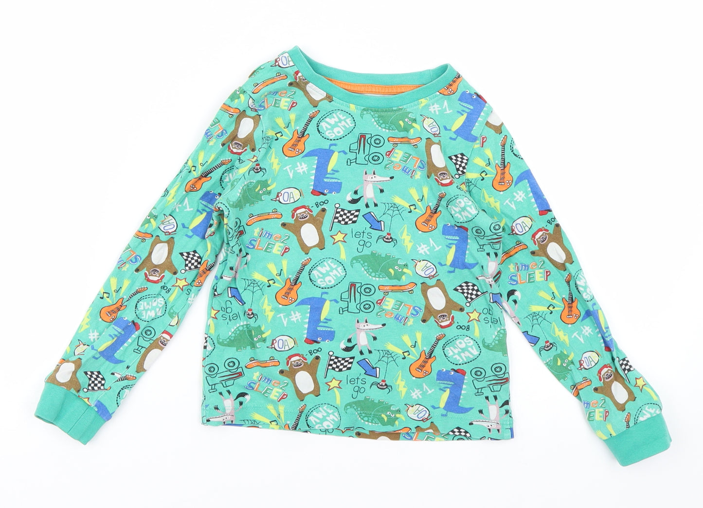 TU Boys Green   Basic T-Shirt Size 3-4 Years