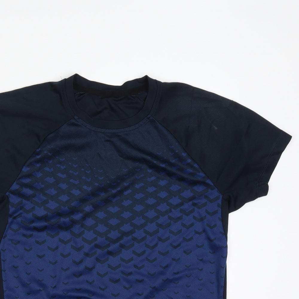 Qwick dry Mens Blue   Basic T-Shirt Size S