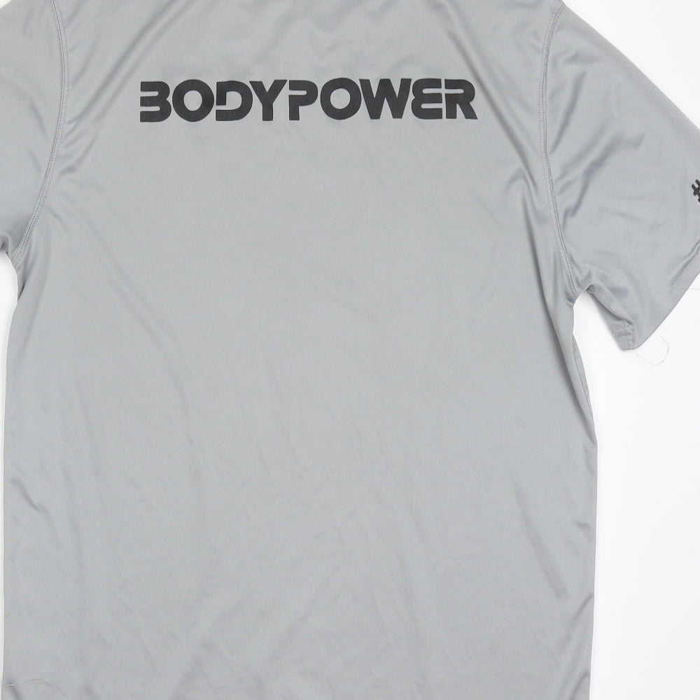 BODYPOWER Mens Grey   Basic T-Shirt Size L