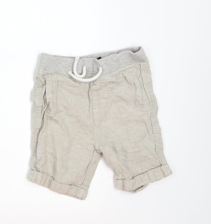 Denim & Co. Boys Beige   Cropped Trousers Size 18-24 Months  - shorts