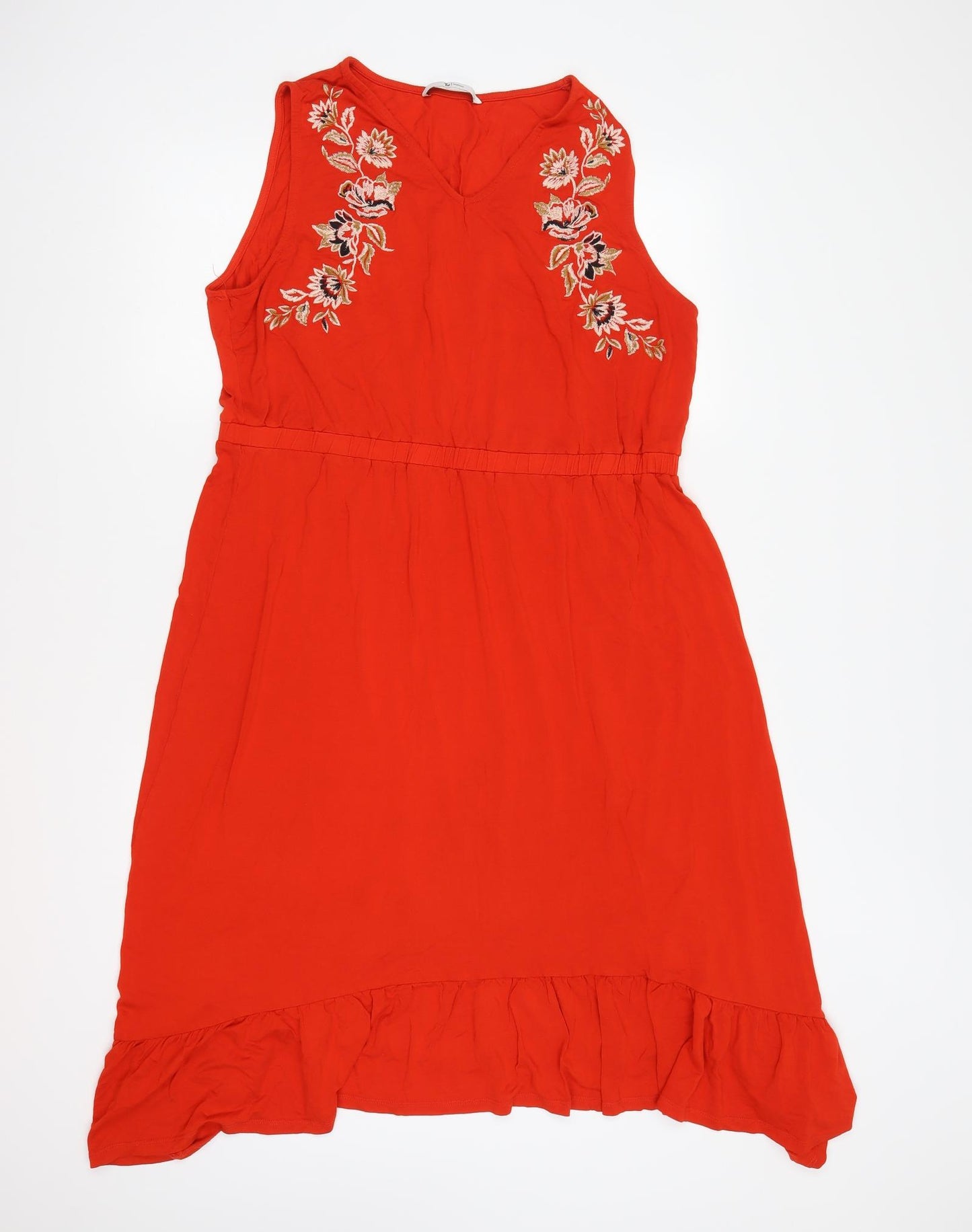 TU Womens Red Floral  A-Line  Size 18